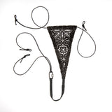 SIR STRING LEATHER LACE - RUTHENIUM