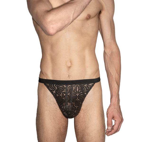 SIR THONG LEATHER LACE